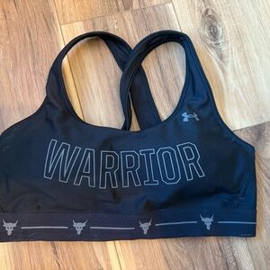 NWOT Under Armour Project Rock “Warrior” Padded Sports Bra Size Large